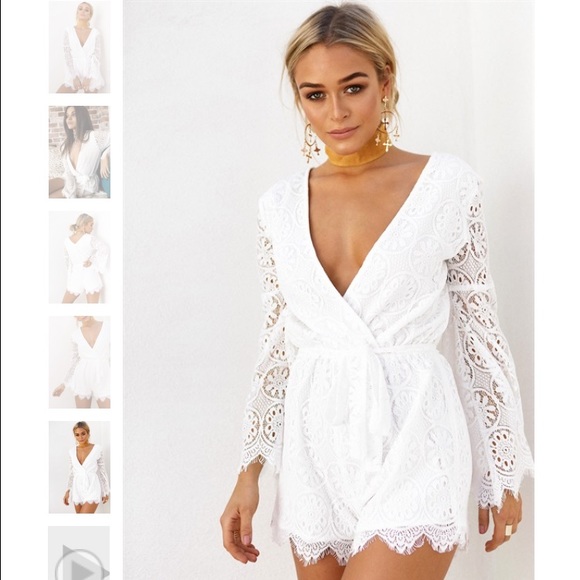 White lace romper