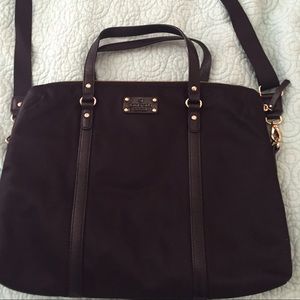 Kate Spade nylon and leather messenger bag