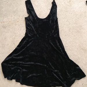 Black velvet dress