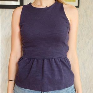 Madewell Navy Peplum