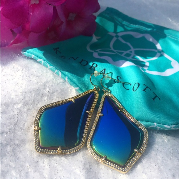 Kendra Scott Jewelry - KENDRA SCOTT BLACK IRIDESCENT ALEXANDRA EARRINGS