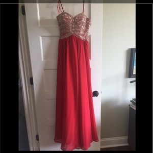 RED PROM OR FORMAL DRESS SIZE 2