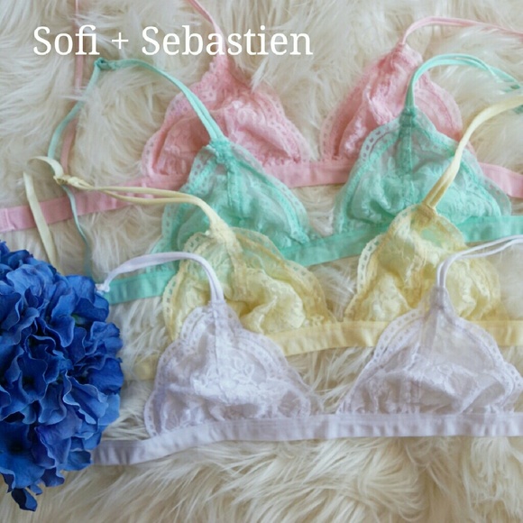 🔴Sexy lace bralette semi sheer mesh lined - Picture 2 of 5