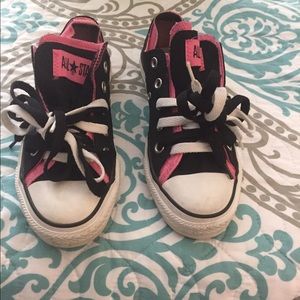 Black, pink & white Converses