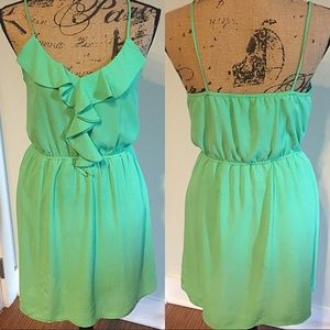 Green Ruffled Dress