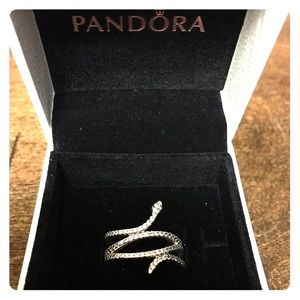 Pandora Swirling Snake Ring