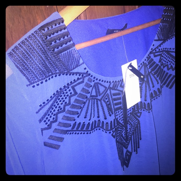NWT ASOS Blue Geometric Shift Dress in Sz Small