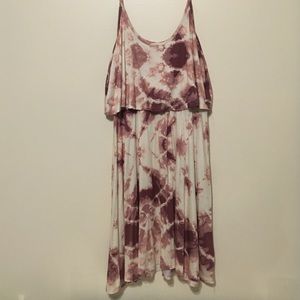 Charlotte Russe cream and maroon dress