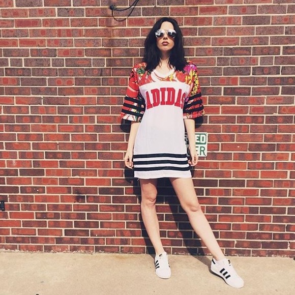 RARE adidas Rita Ora jersey dress