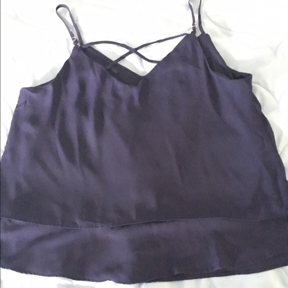 Strappy navy blue tank