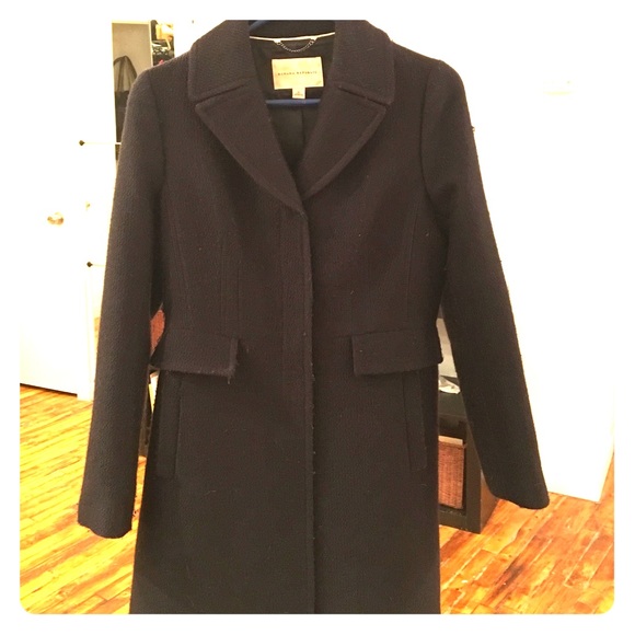 Banana Republic Dress Coat Black Sz Medium