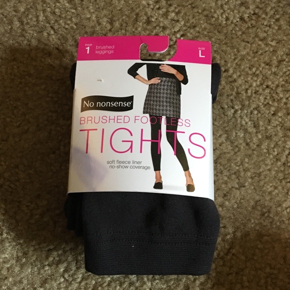No nonsense brushed footless tights