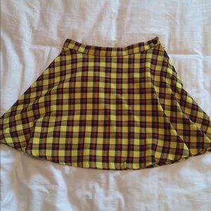 Plaid circle skirt