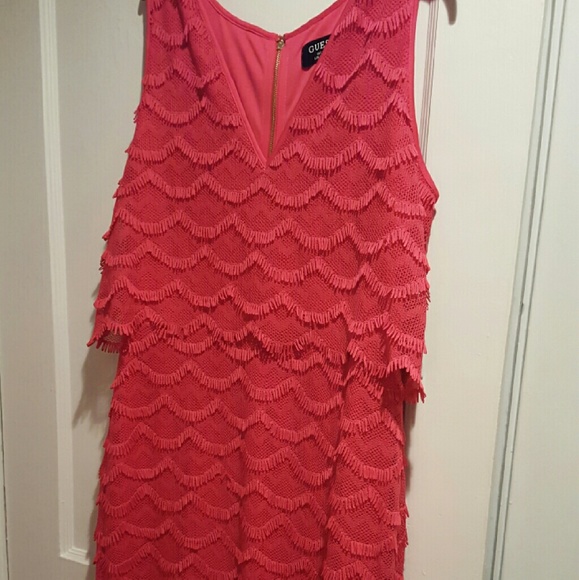 🔥SALE🔥Guess Hot Pink Flapper-Style Dress - Picture 2 of 2