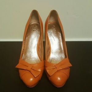 Miss Albright Anthropologie Orange Pumps 9M