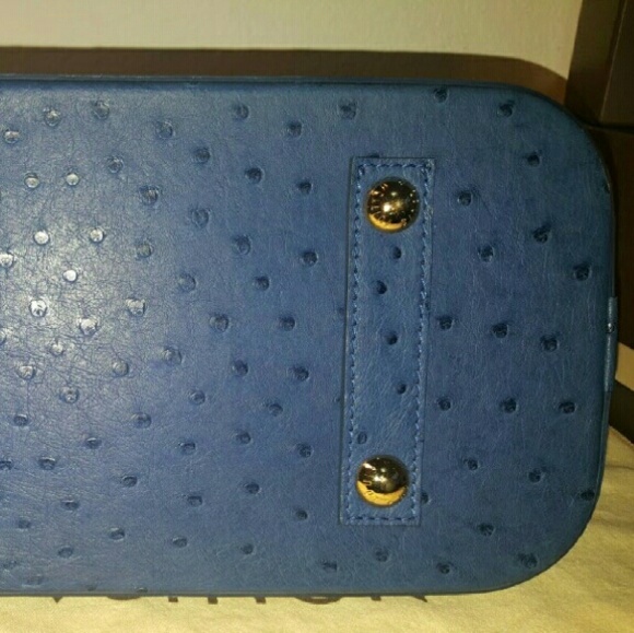 Authentic Louis Vuitton Ostrich Indigo Alma - Picture 3 of 4