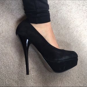 Black Steve Madden High heel platform stilettos