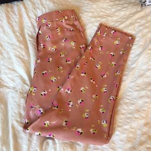 Jcrew nwt lightweight pants floral pattern