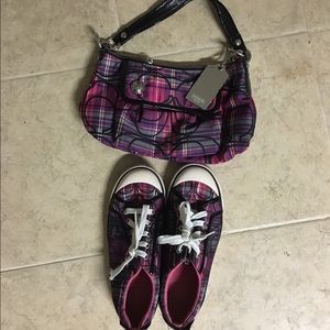 Coach match set sneaker shoes purse