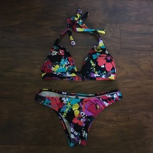 Small Floral Roxy Bikini Set