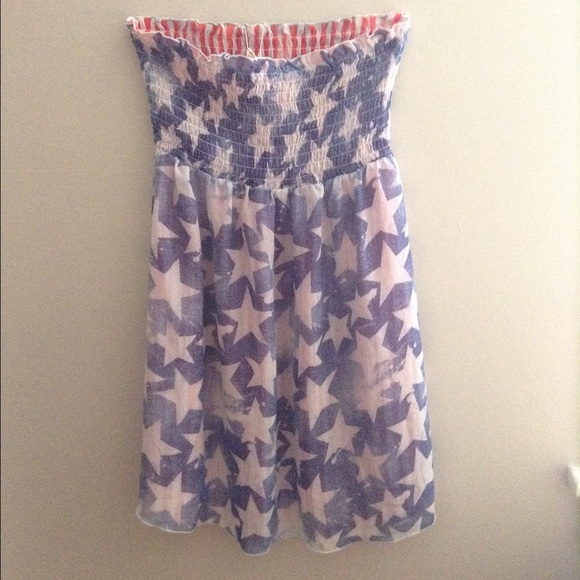 Strapless Fourth of July dress