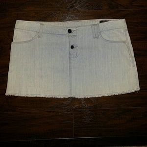Volcom light wash denim skirt