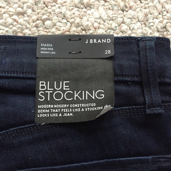 J Brand Maria Blue Stocking high-rise skinny jeans