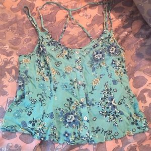 Floral crop top tank top