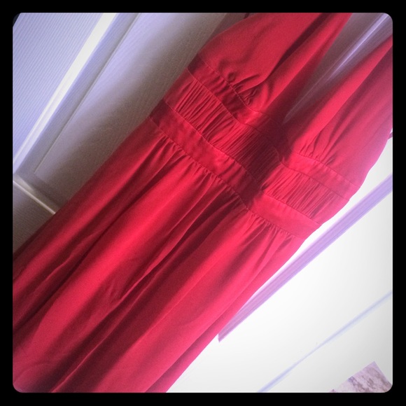 BCBG Red Halter Chiffon Dress Size 6