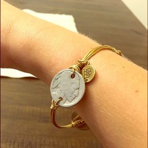 Bourbon and bowties Buffalo Nickel bracelet.