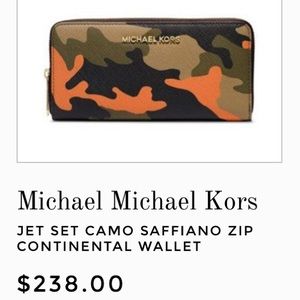 Michael Kors camo zippy wallet