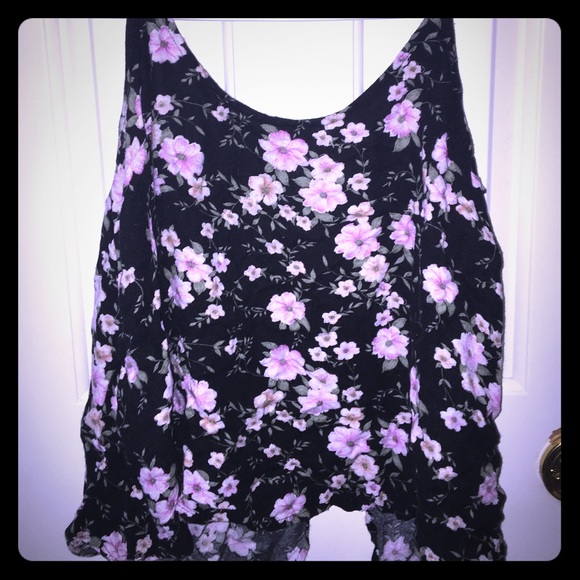 pink flowered tank