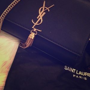 YSL Saint Laurent Tassel Clutch with Chain Bag
