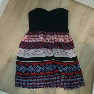 Strapless, Navy Blue Dress