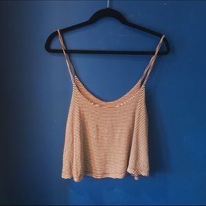 Brandy Melville red and white stripe tank top