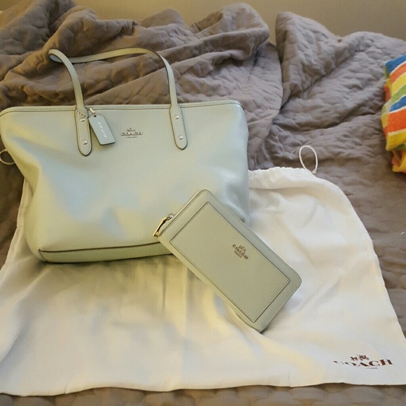 Authentic matching coach purse and wallet