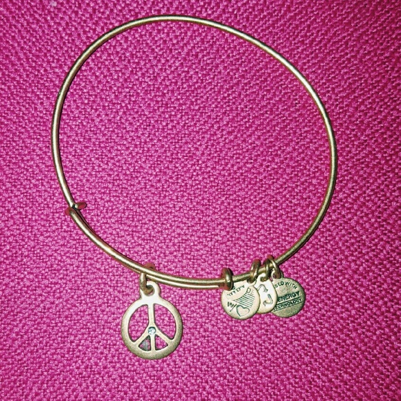 ALEX AND ANI gold peace bracelet