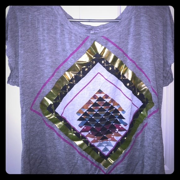 gold, black, & pink diamond tee