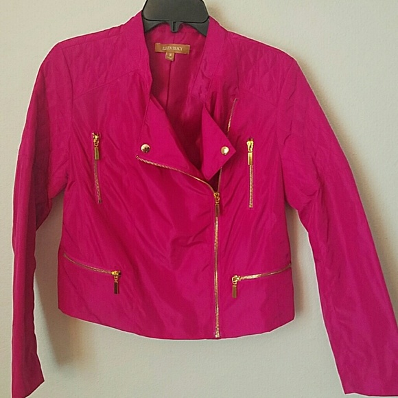 Ellen Tracy Pink Moto Jacket