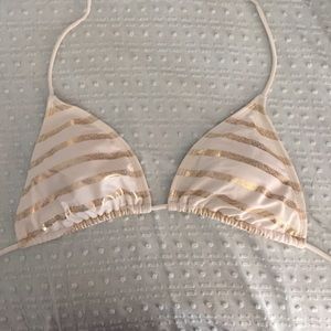 inmocean gold & white bikini top