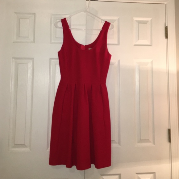 Red, ribbed, banana-republic size 4 dress