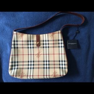 Burberry Nova Check Hobo Shoulder Bag