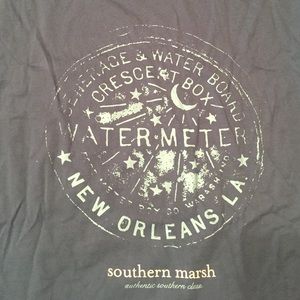 Long Sleeve Men's Large Southern Marsh Pocket T