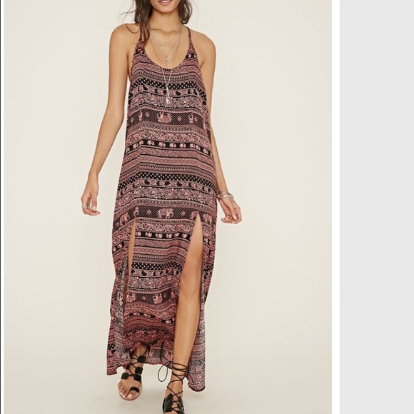 Forever 21 Dresses & Skirts - Elephant print maxi dress NWT