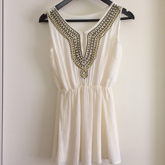 White chiffon dress