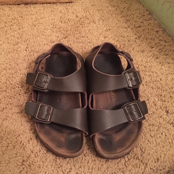 leather Birkenstocks with backstrap