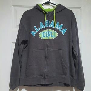 Gray and Green "Alabama Girl" Jacket with Hood
