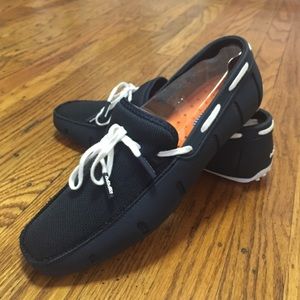 Navy and White Water Loafer