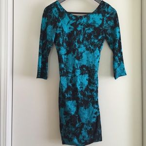 Teal metallic dress