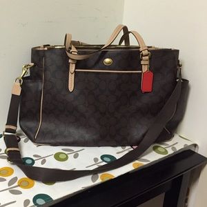 Coach baby bag with adjustable and removable strap